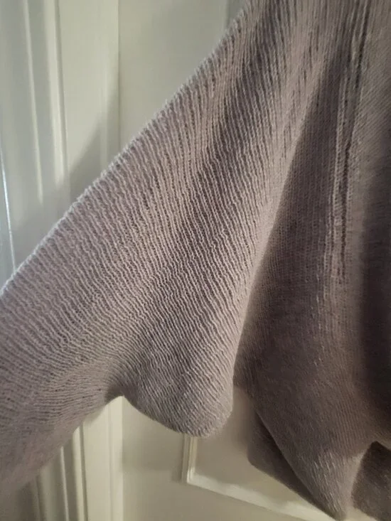 NWOT Lavender Textured Knit Cocoon Cardigan – Oversized Draped Wrap - Picture 2 of 5